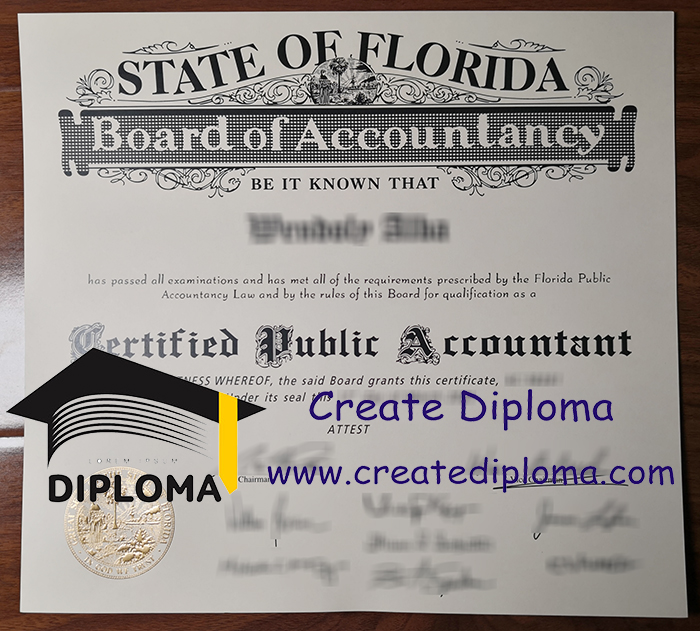 Florida CPA certificate