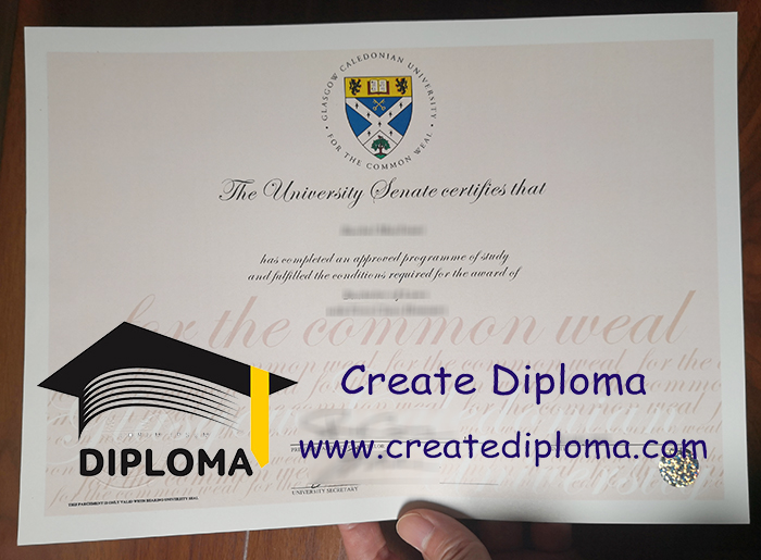 Glasgow Caledonian University diploma