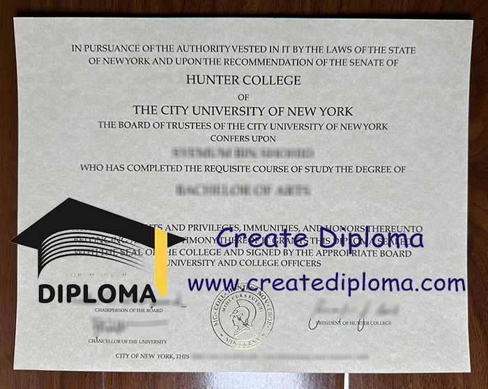 Hunter College diploma