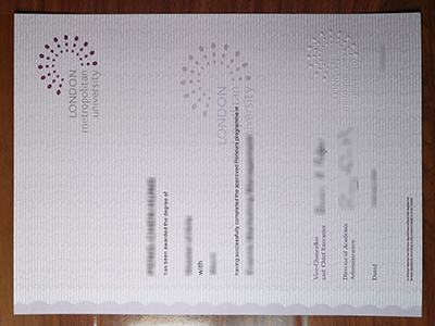 London Metropolitan University diploma