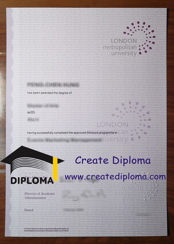 London Metropolitan University diploma
