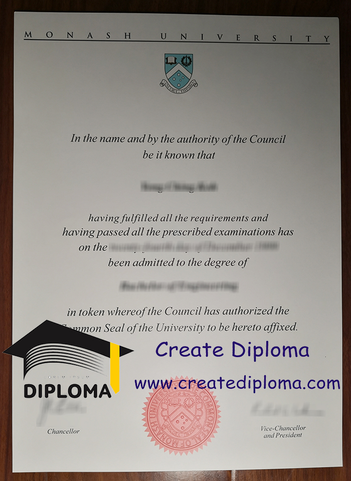Monash University diploma