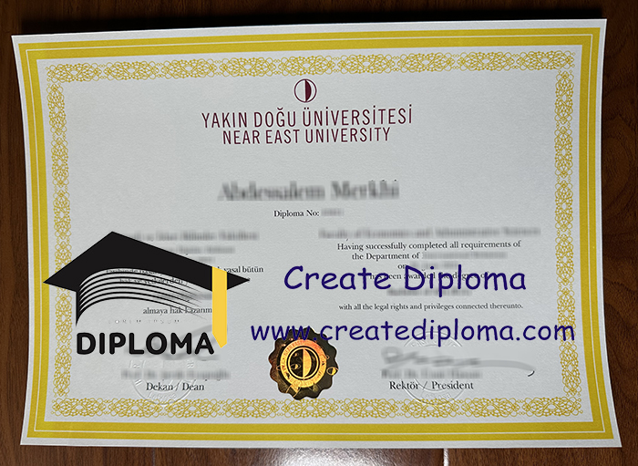 Near East University diploma