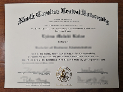 North Carolina Central University diploma