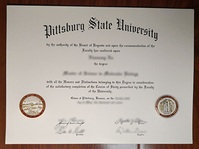 Pittsburg State University diploma