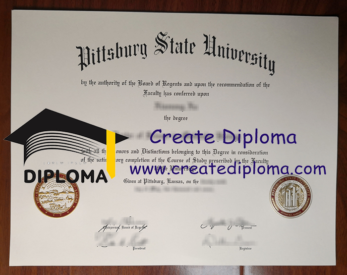 Pittsburg State University diploma