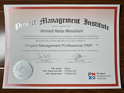 Project Management Institute certificate