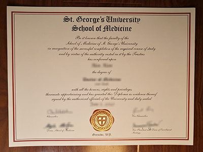 St. George's University School of Medicine diploma