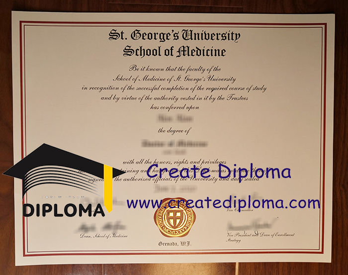 St. George's University School of Medicine diploma