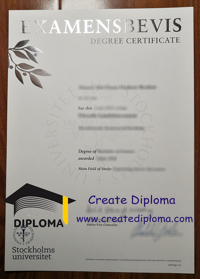 Stockholms Universitet diploma