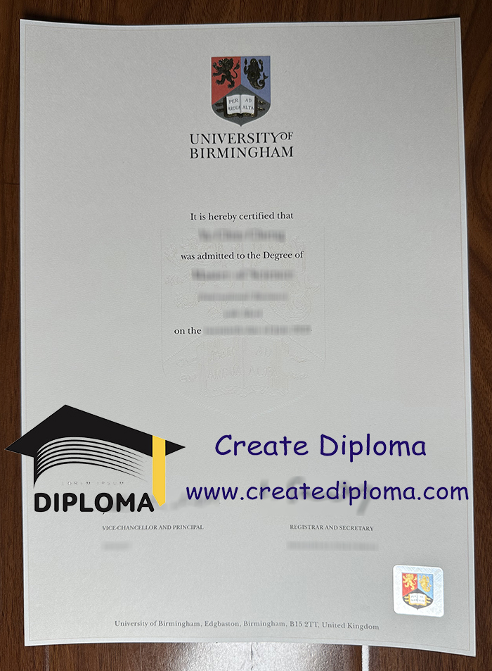 University of Birmingham diploma