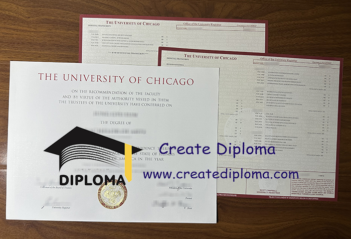 University of Chicago diploma and transcript