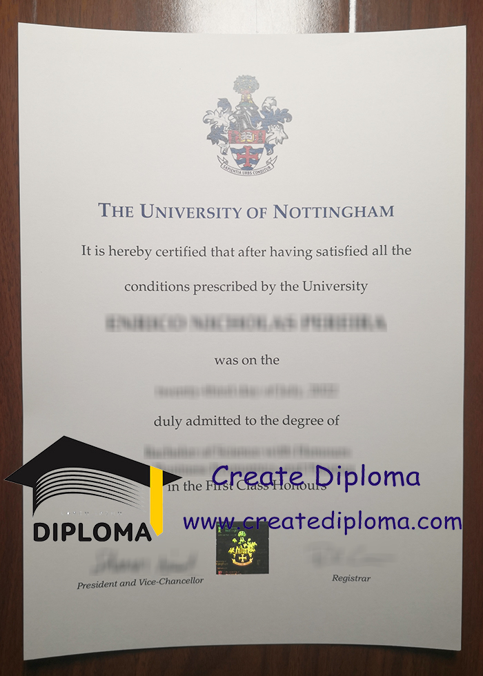 University of Nottingham diploma