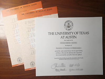 University of Texas at Austin diploma and transcript