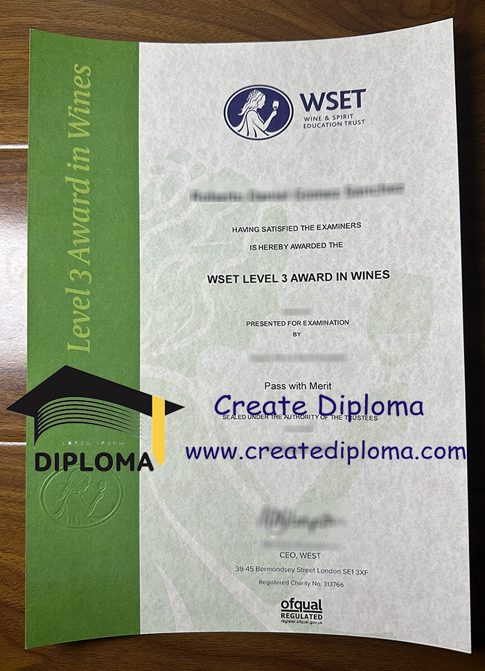 WSET level 3 certificate