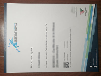 Australian Fitness Academy certificate