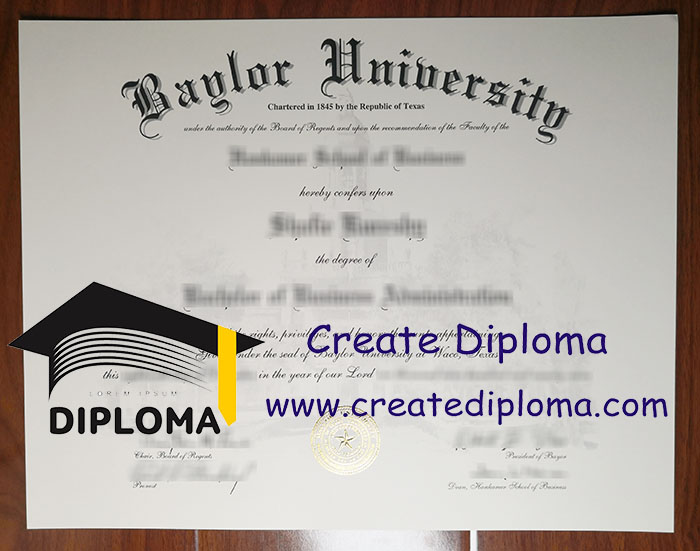 Baylor University diploma