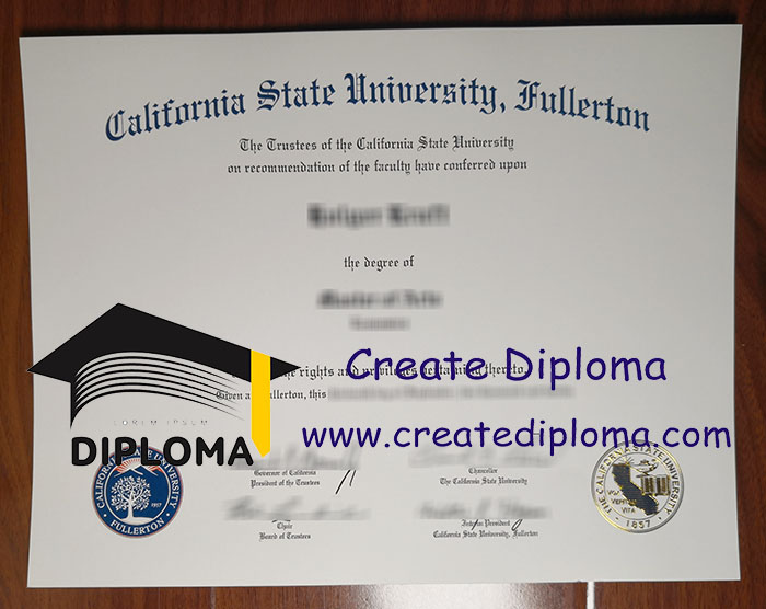California State University Fullerton diploma