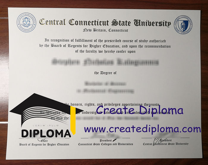 Central Connecticut State University diploma
