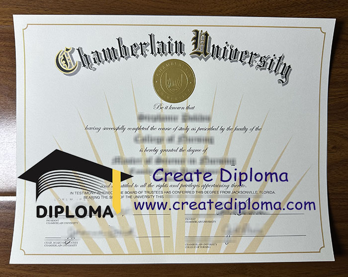 Chamberlain University diploma