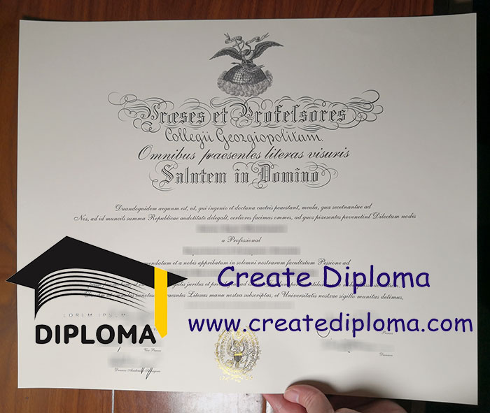 Georgetown University diploma
