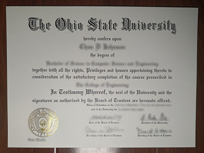Ohio State University diploma