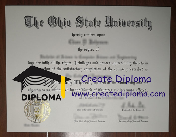 Ohio State University diploma