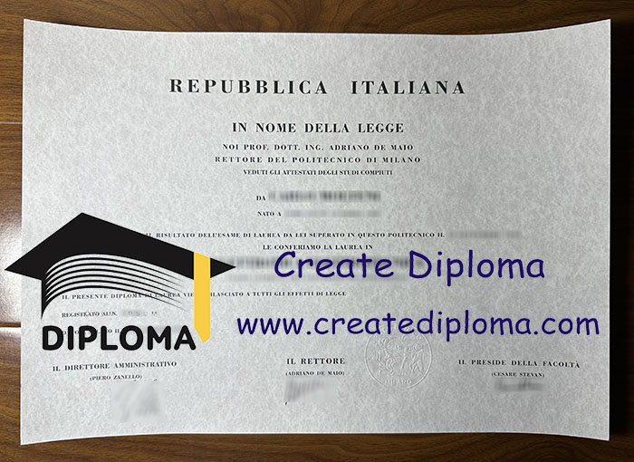 Politecnico di Milano diploma