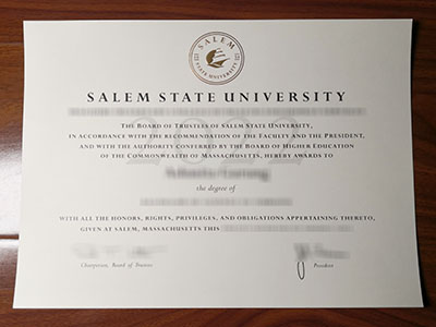 Salem State University diploma