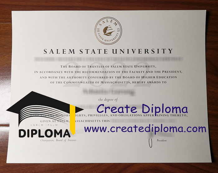 Salem State University diploma