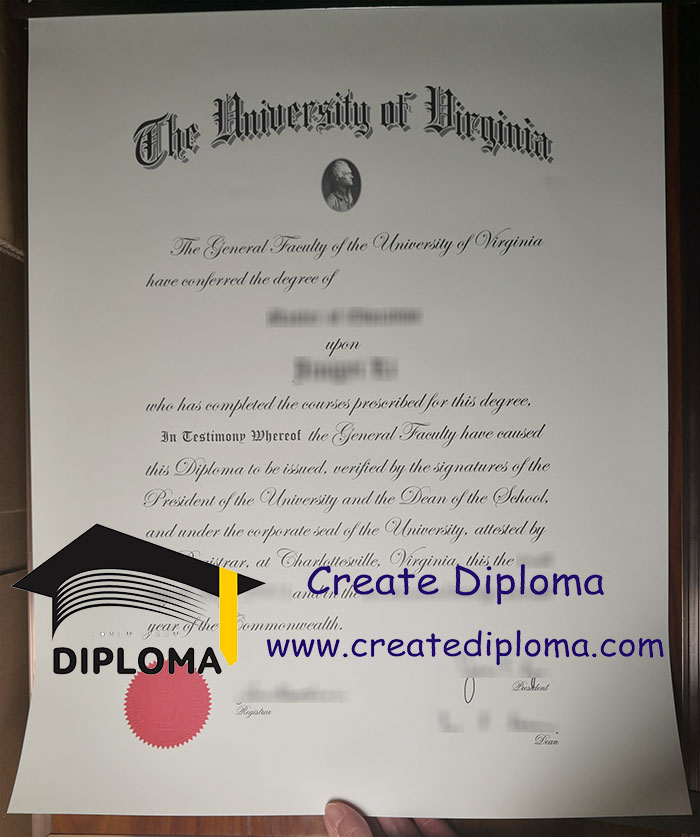 The University of Virginia diploma
