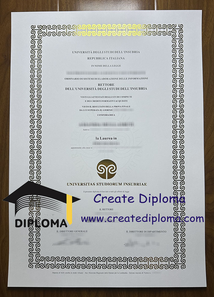Università degli Studi dell'Insubria diploma