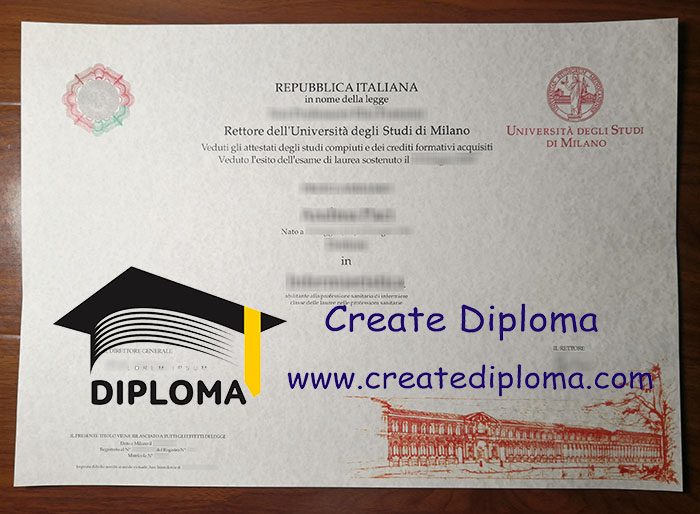 Università degli Studi di Milano diploma