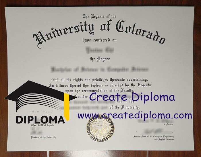 University of Colorado diploma