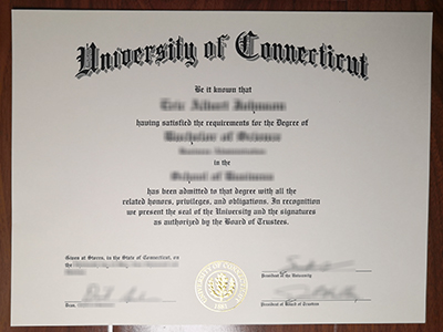 University of Connecticut diploma