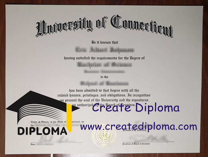 University of Connecticut diploma
