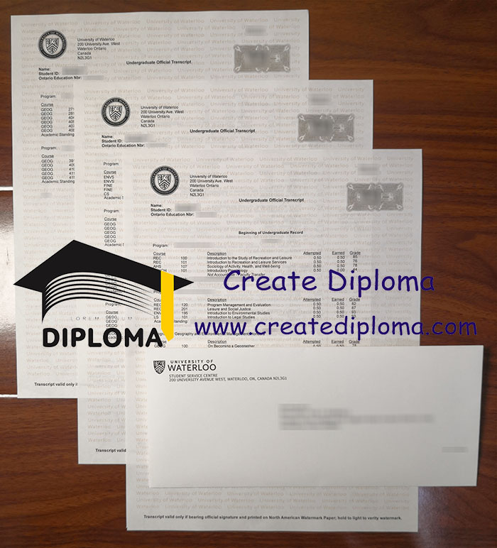 University of Waterloo transcript