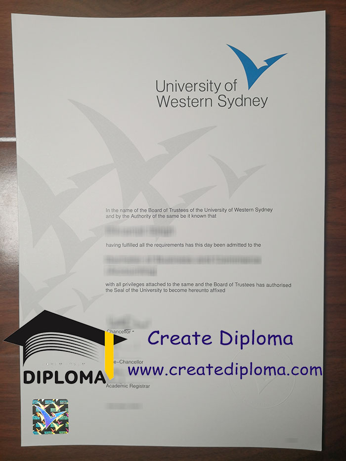 University of Western Sydney diploma