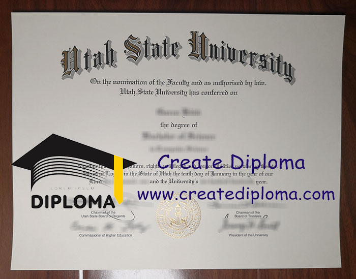Utah State University diploma
