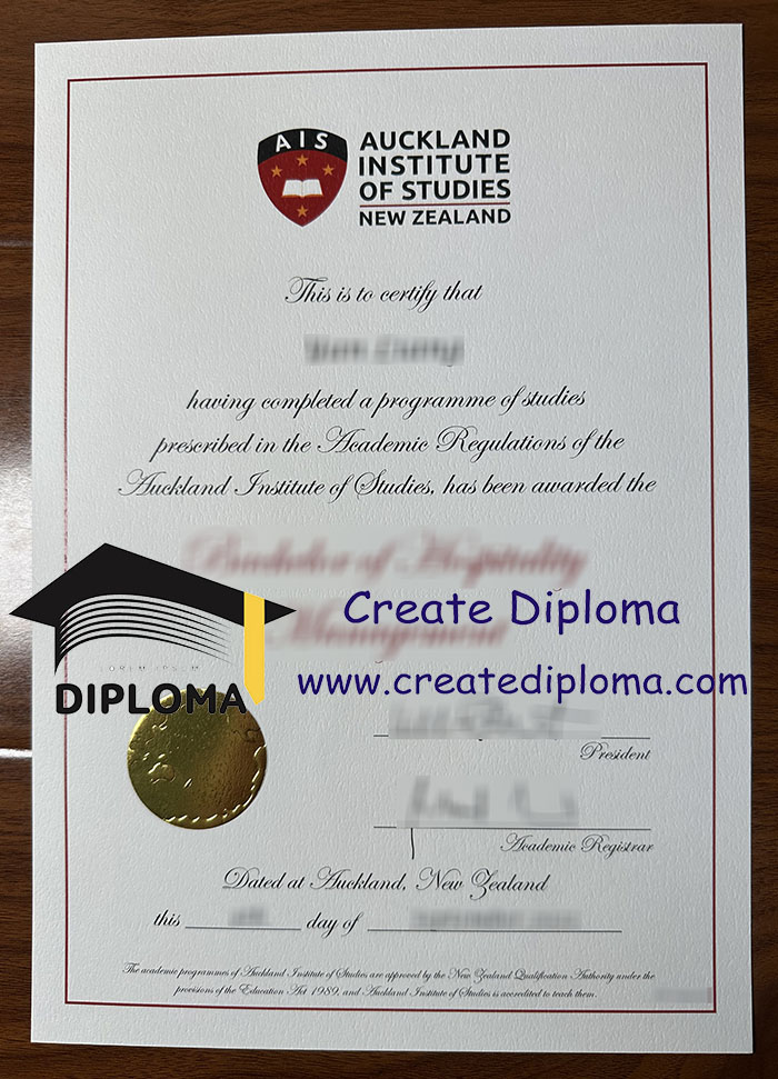 Auckland Institute of Studies diploma