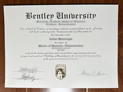 Bentley University diploma