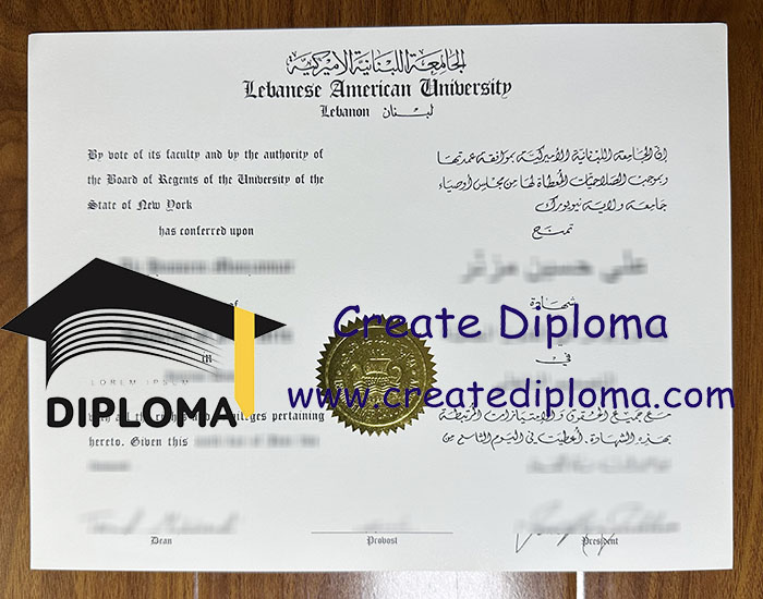 Lebanese American University diploma