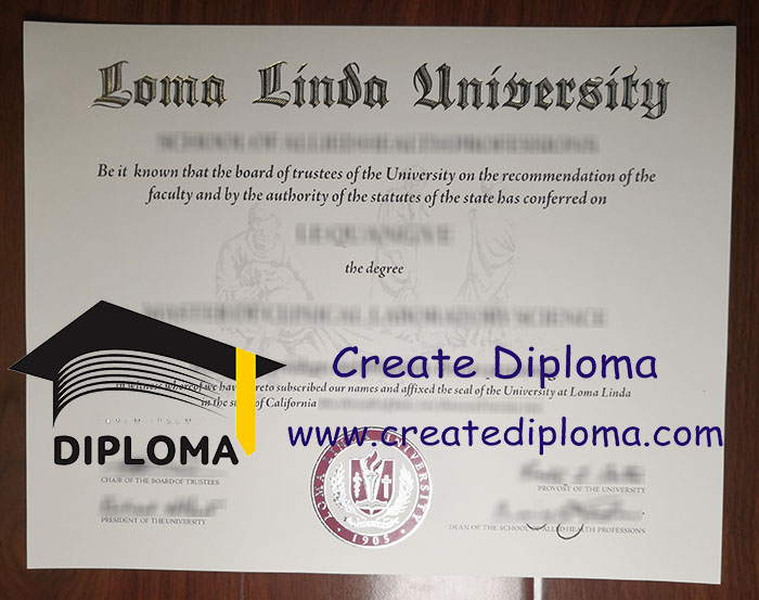 Loma Linda University diploma