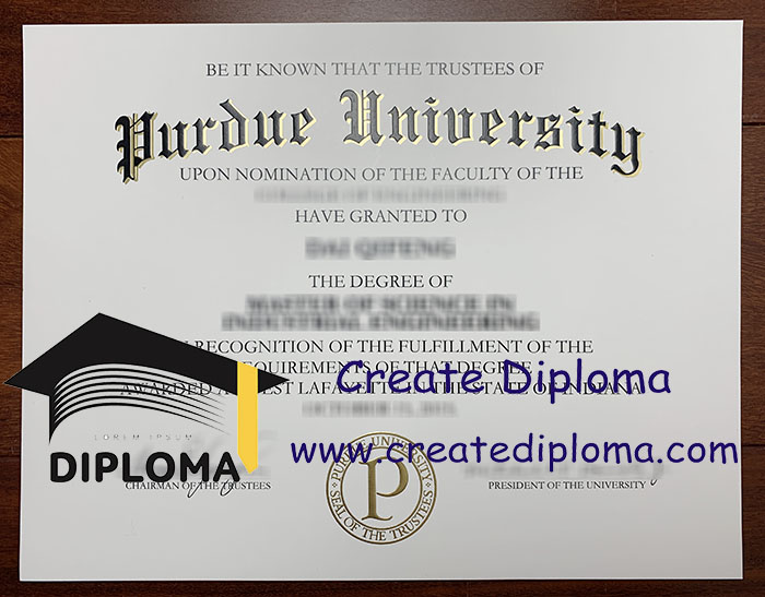 Purdue University diploma