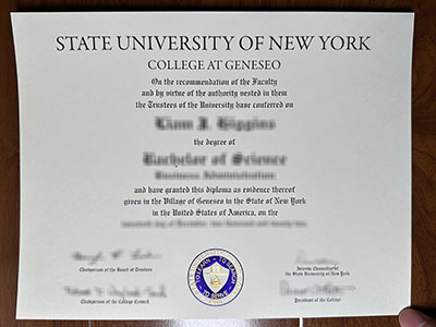 SUNY Geneseo diploma