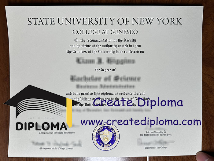 SUNY Geneseo diploma