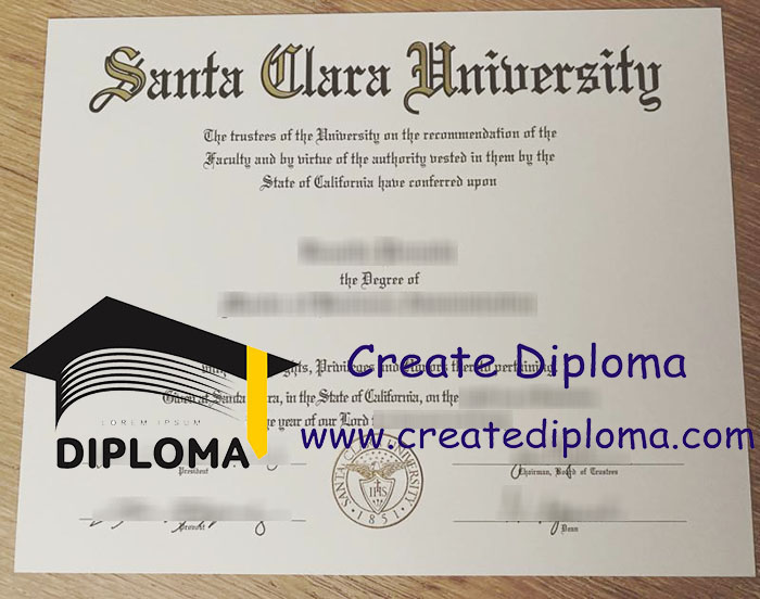Santa Clara University diploma