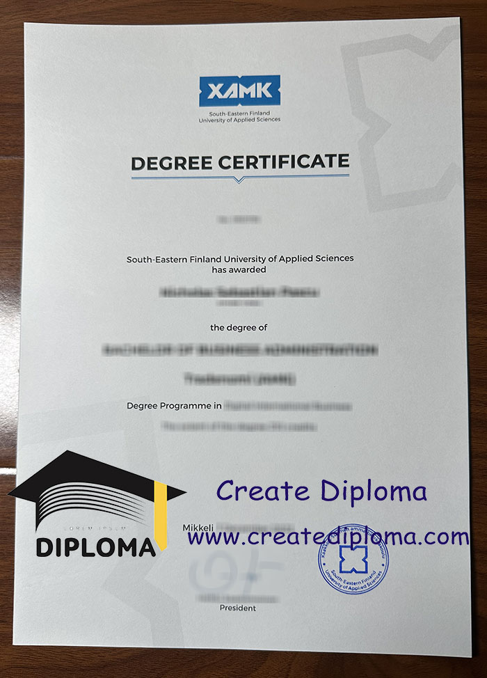 South-Eastern Finland University of Applied Sciences diploma
