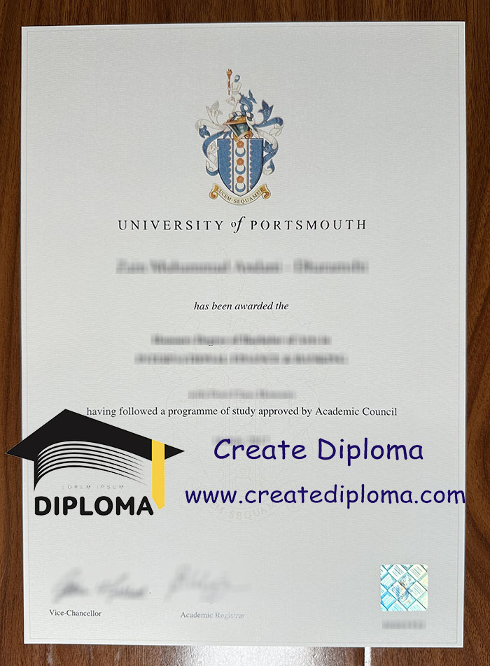 University of Portsmouth diploma