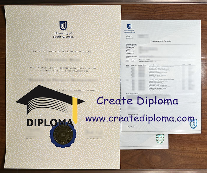 University of South Australia degree and transcript